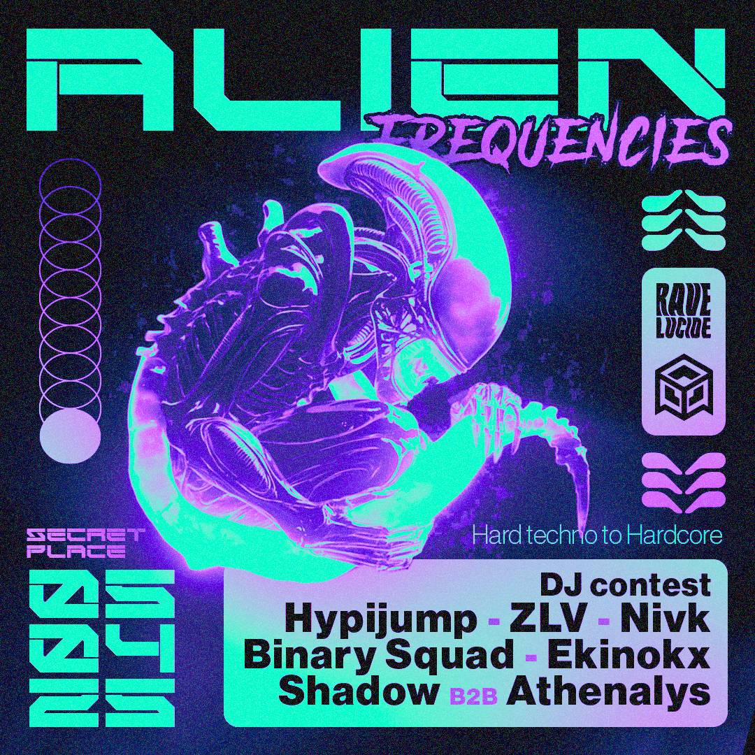 Projet Alien Frequencies — design graphique par Hugo Giorgi