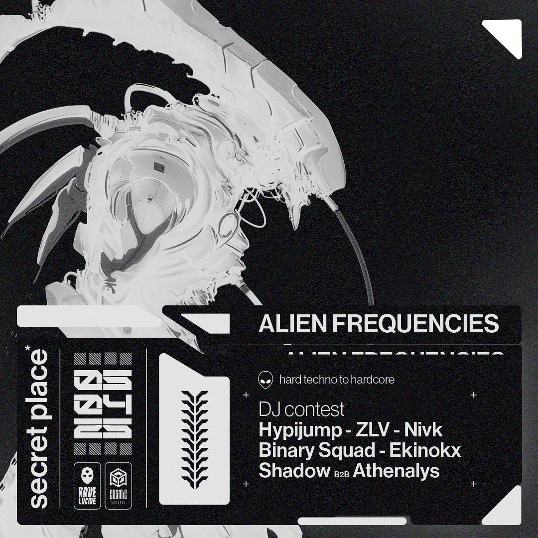 Projet Alien Frequencies — design graphique par Hugo Giorgi