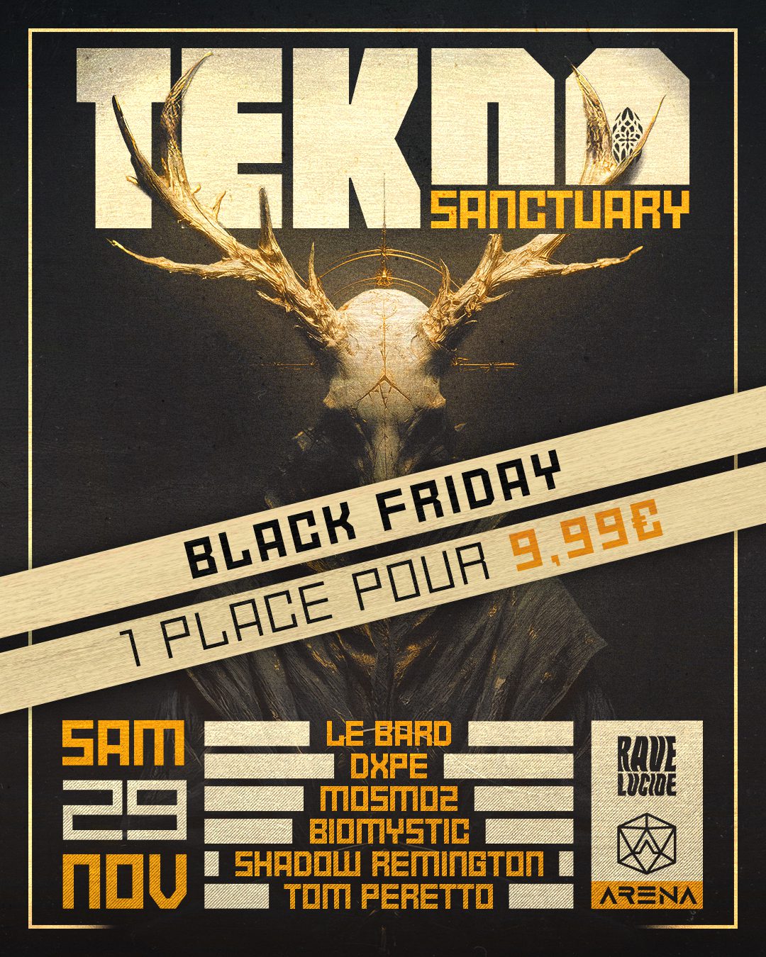 Projet TEKNO SANCTUARY#4 — design graphique par Hugo Giorgi