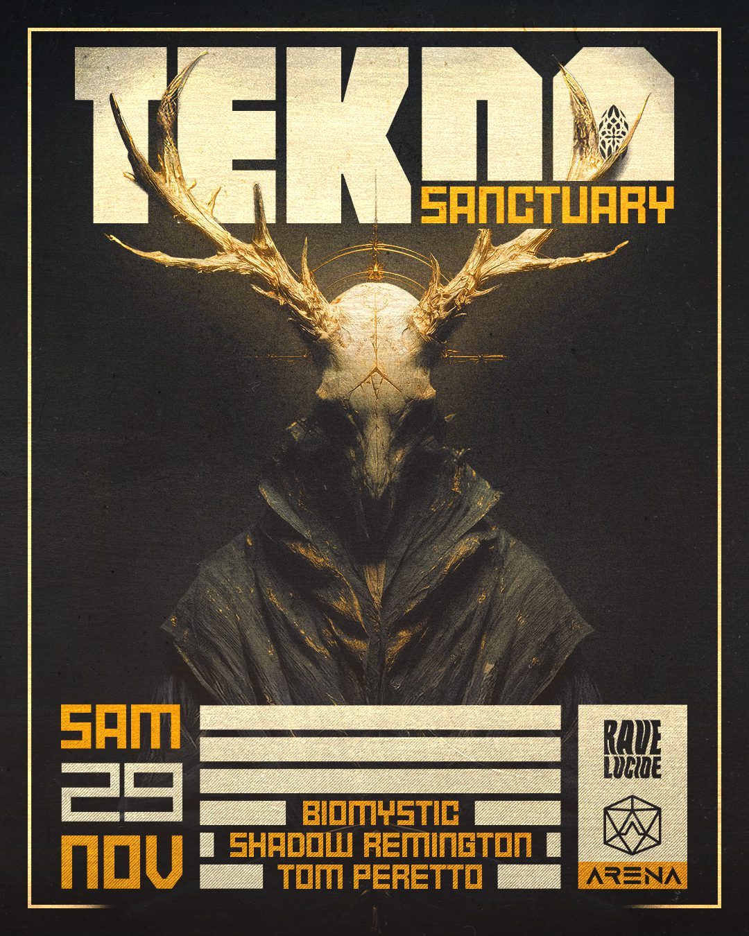 Projet TEKNO SANCTUARY#4 — design graphique par Hugo Giorgi