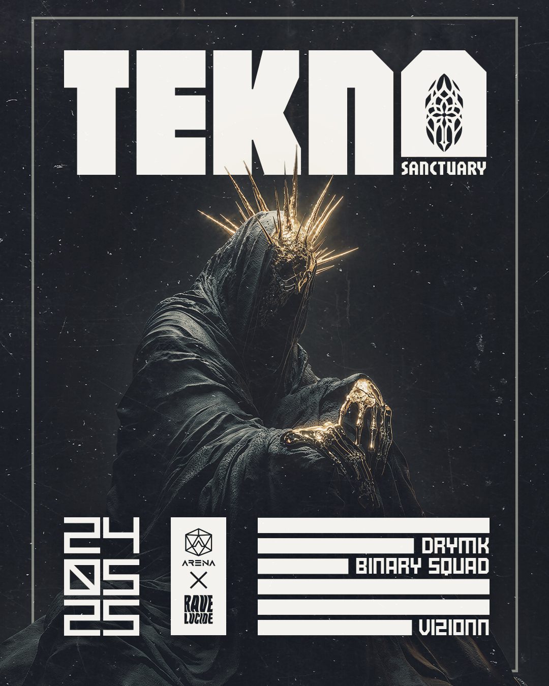 Projet TEKNO SANCTUARY#3 — design graphique par Hugo Giorgi