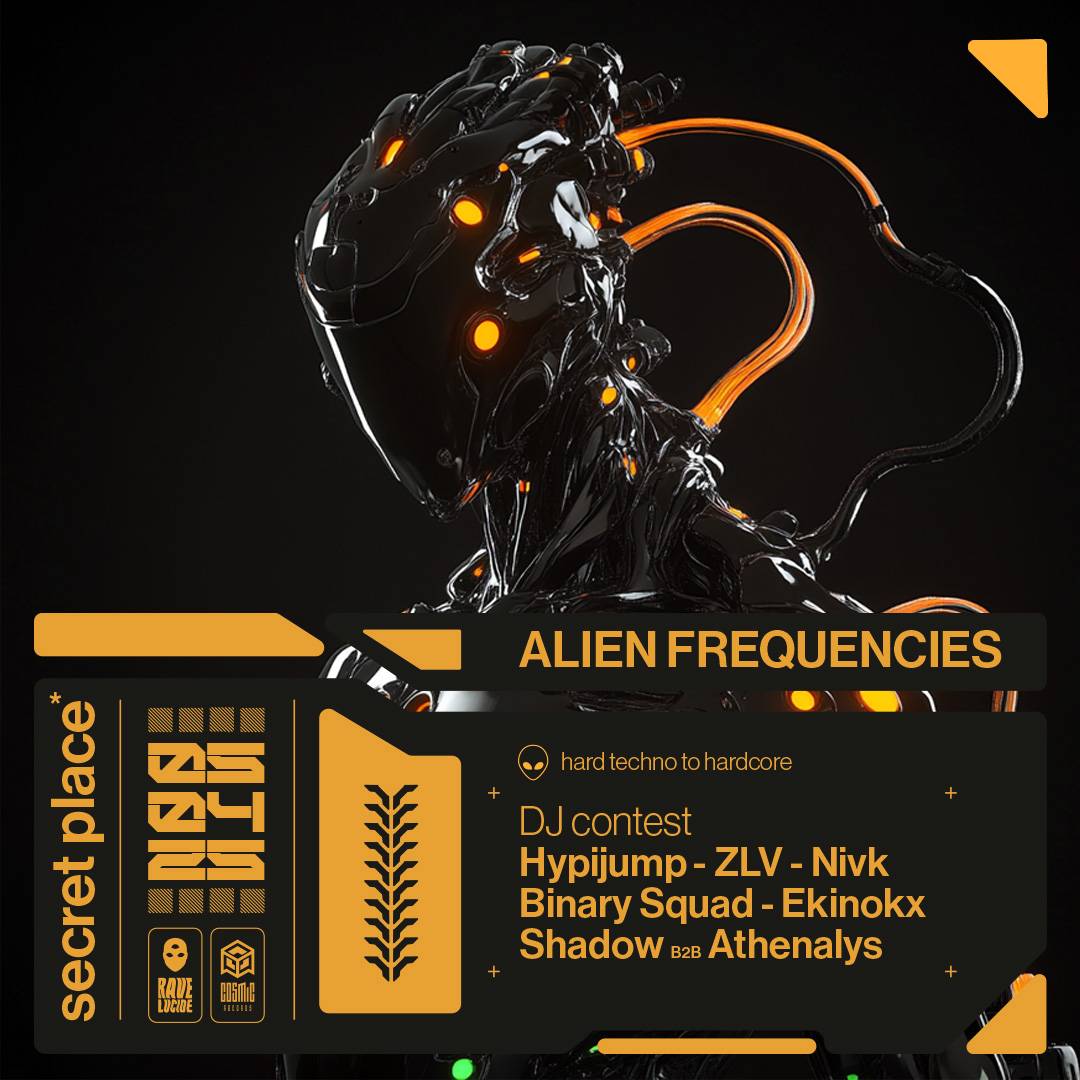 Projet Alien Frequencies — design graphique par Hugo Giorgi