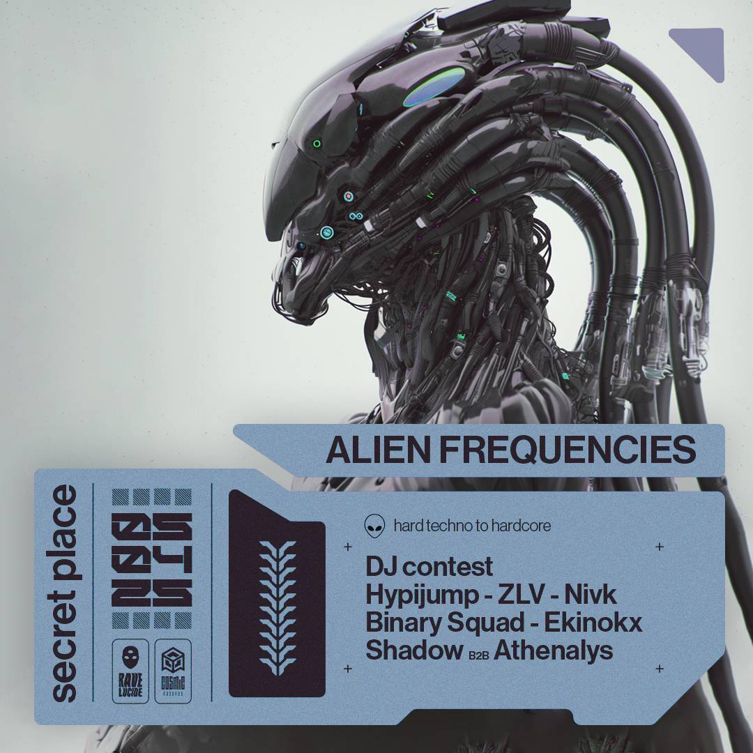 Projet Alien Frequencies — design graphique par Hugo Giorgi