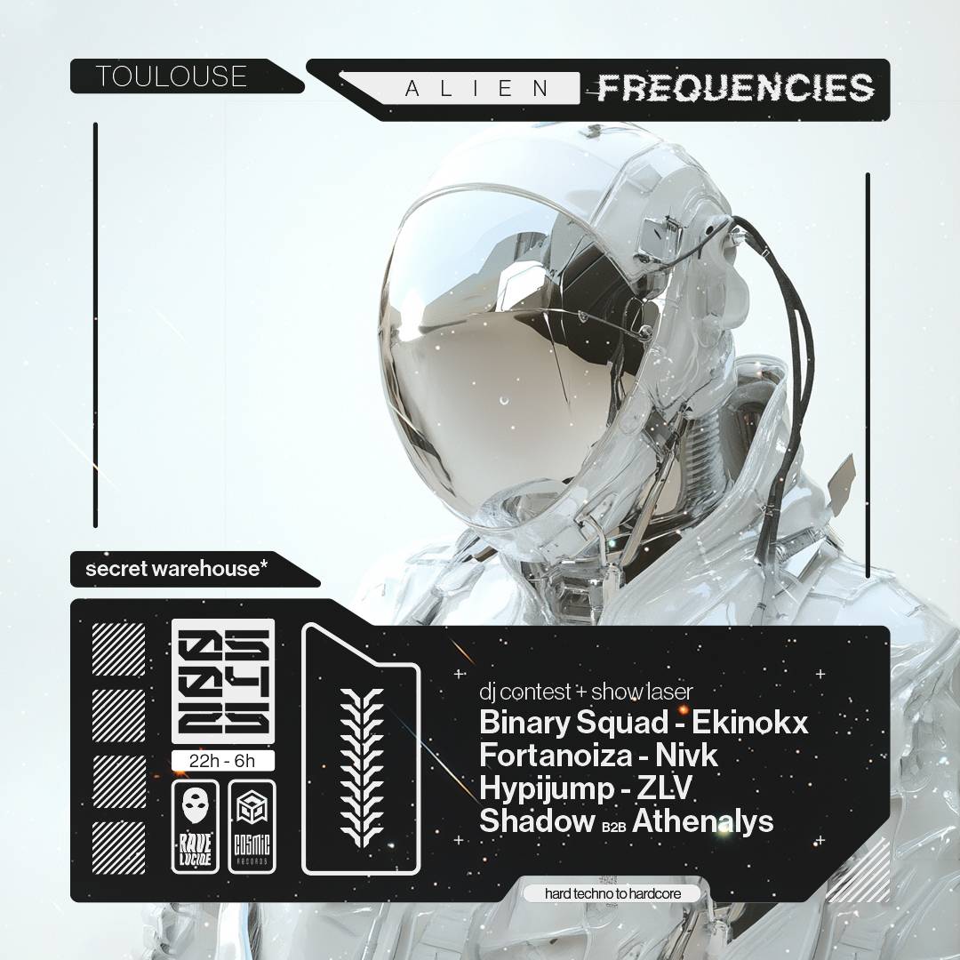 Projet Alien Frequencies — design graphique par Hugo Giorgi