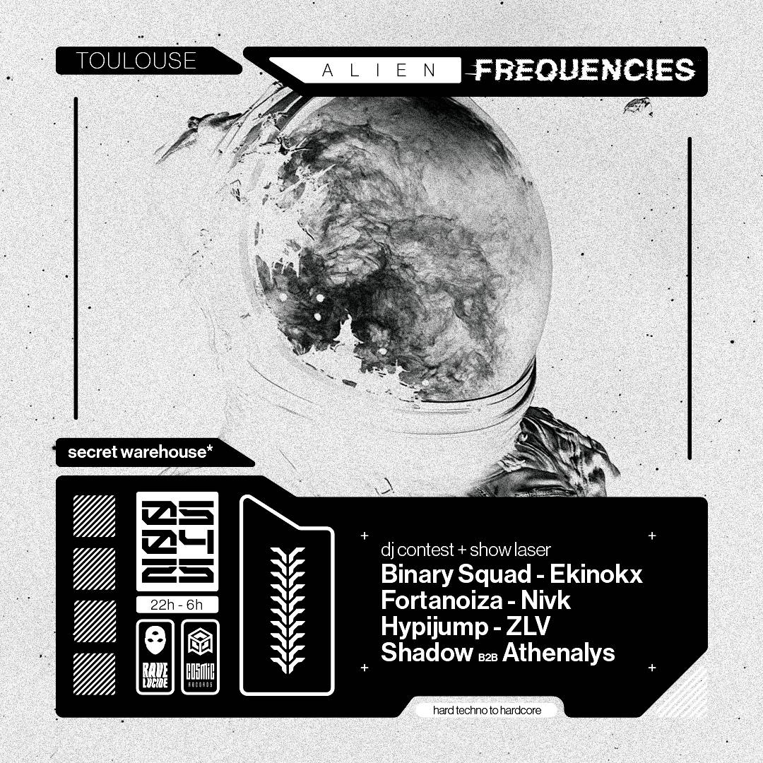 Projet Alien Frequencies — design graphique par Hugo Giorgi