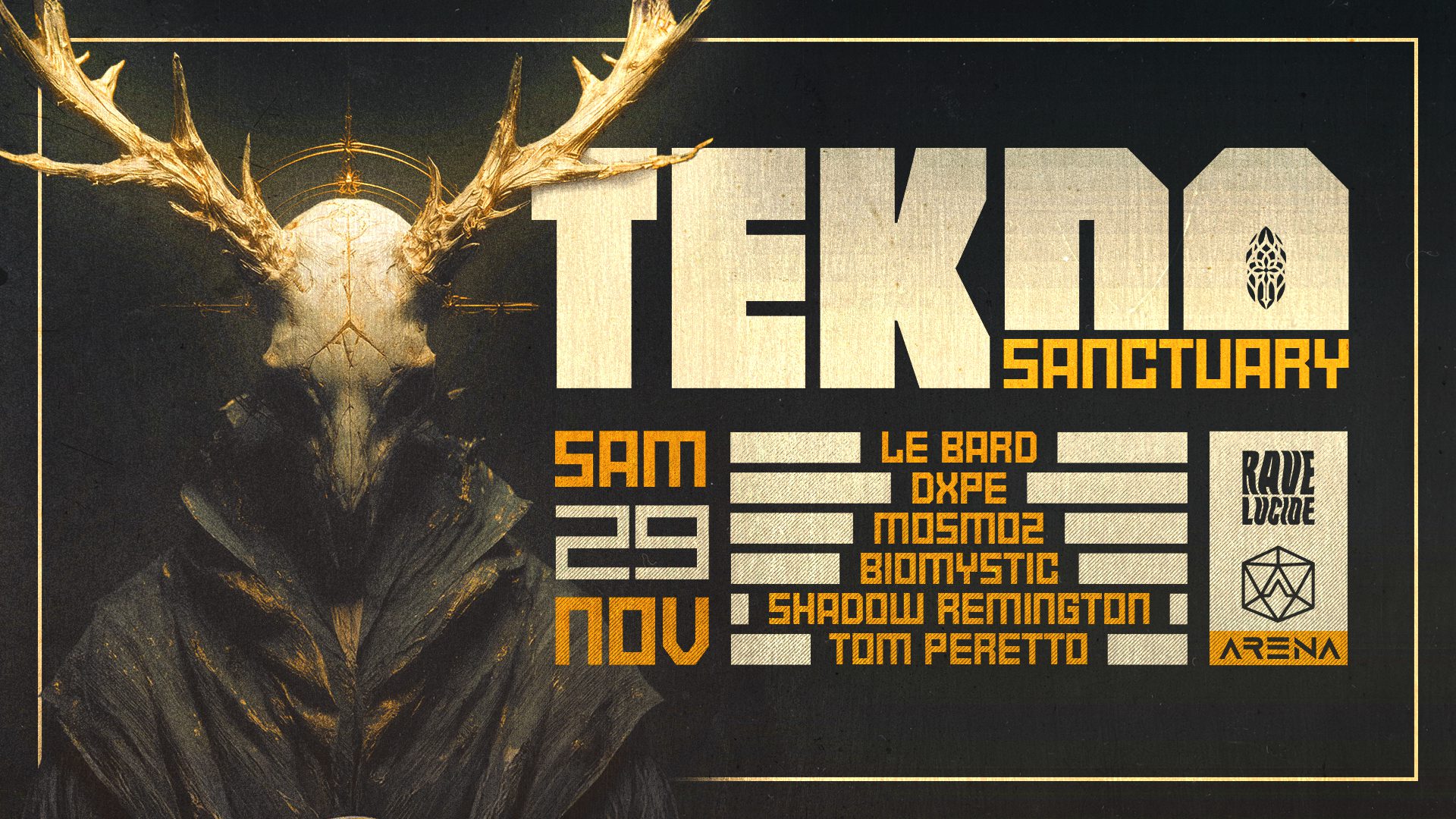 Projet TEKNO SANCTUARY#4 — design graphique par Hugo Giorgi