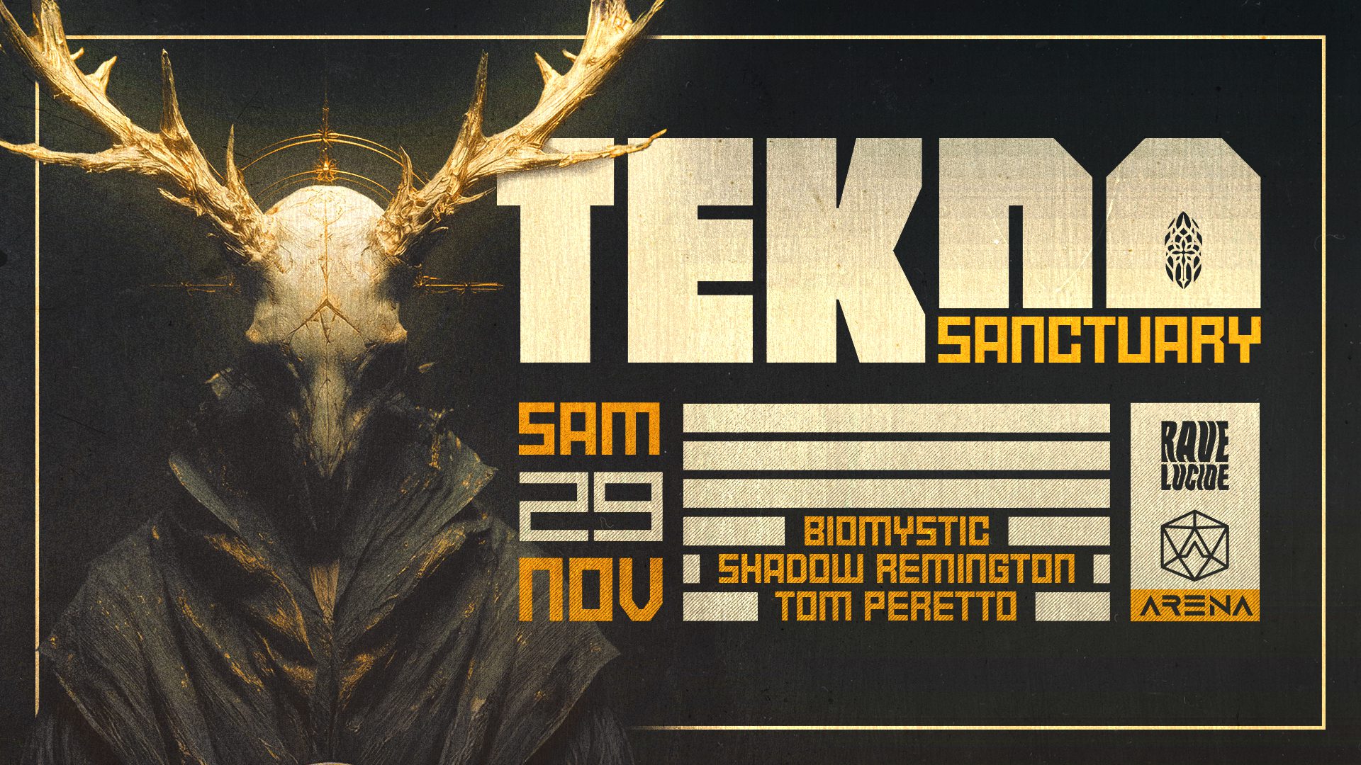 Projet TEKNO SANCTUARY#4 — design graphique par Hugo Giorgi