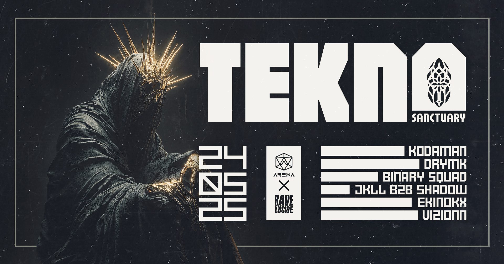 Projet TEKNO SANCTUARY#3 — design graphique par Hugo Giorgi