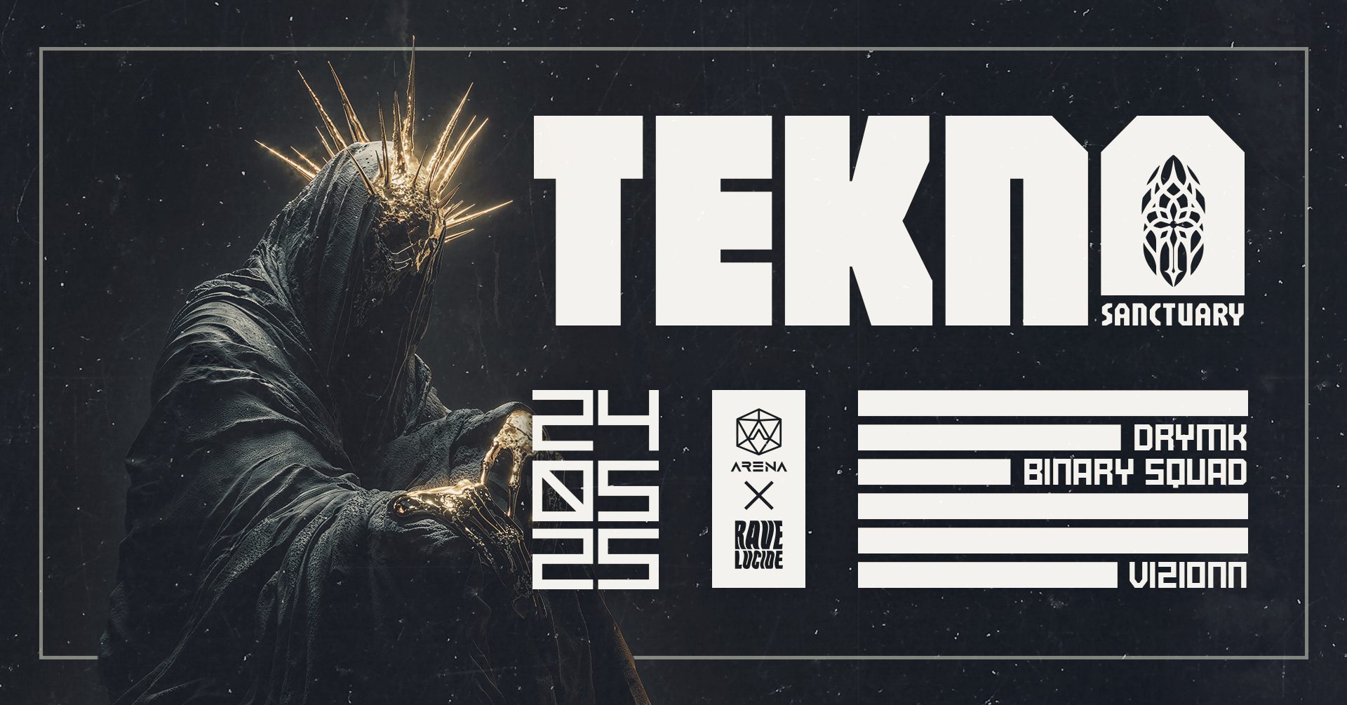 Projet TEKNO SANCTUARY#3 — design graphique par Hugo Giorgi