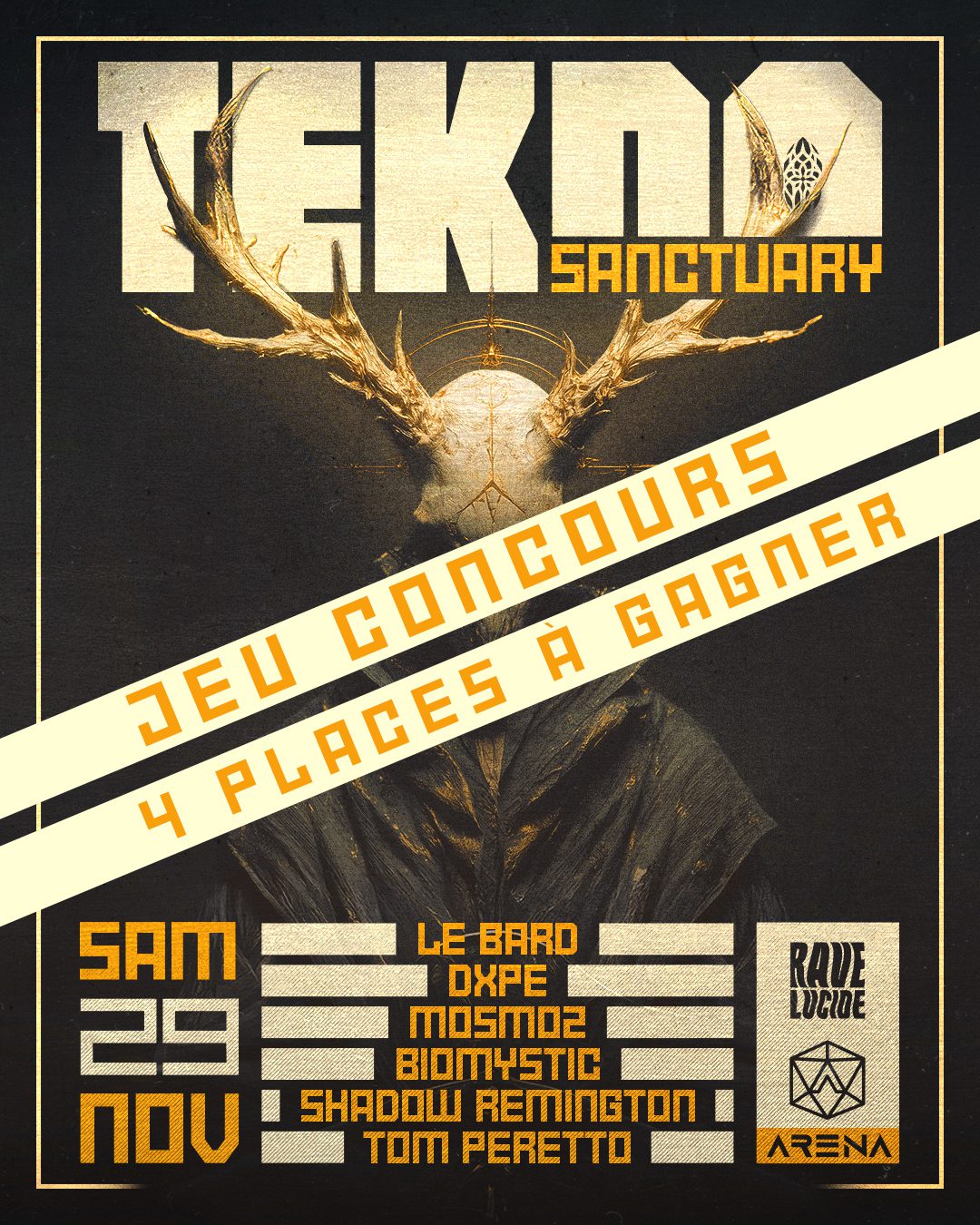 Projet TEKNO SANCTUARY#4 — design graphique par Hugo Giorgi