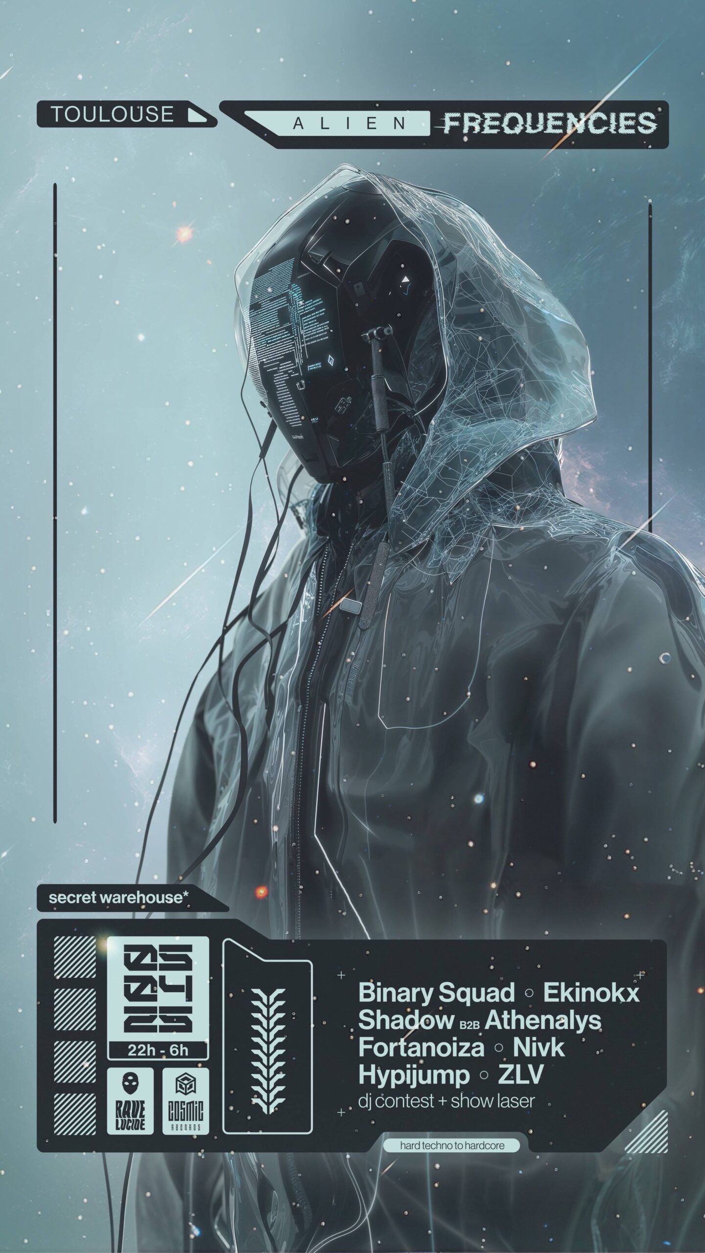 Projet Alien Frequencies — design graphique par Hugo Giorgi