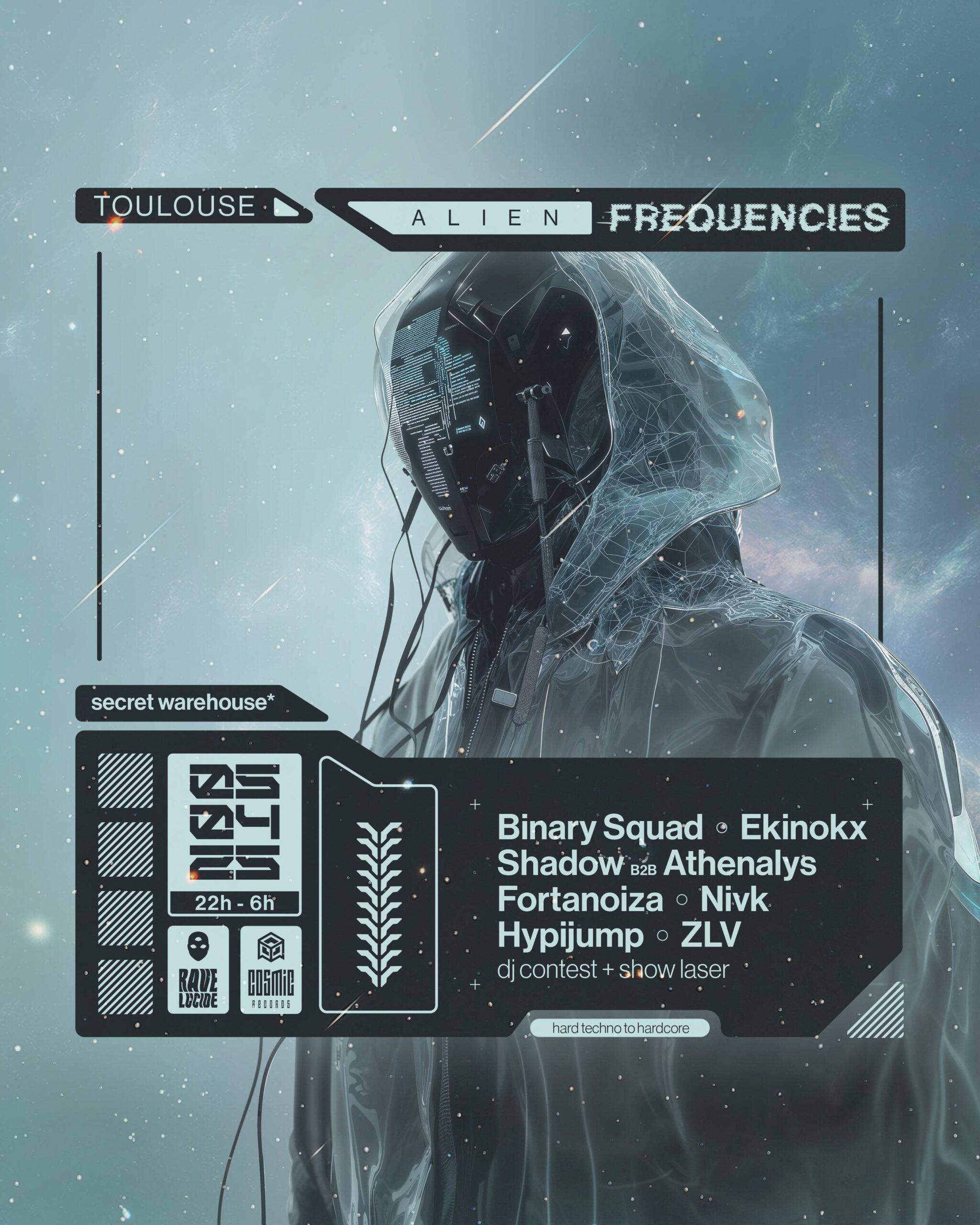 Projet Alien Frequencies — design graphique par Hugo Giorgi