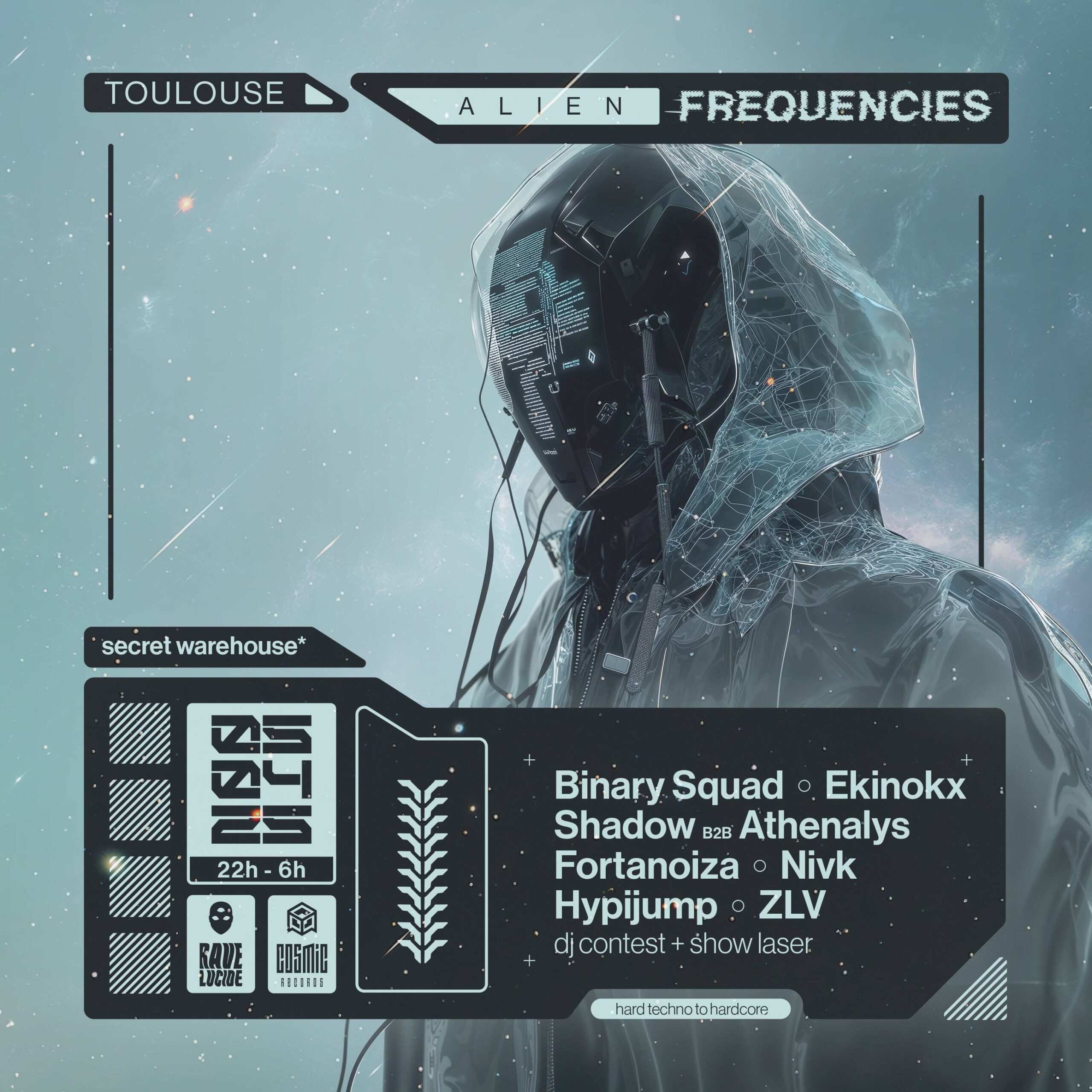 Projet Alien Frequencies — design graphique par Hugo Giorgi
