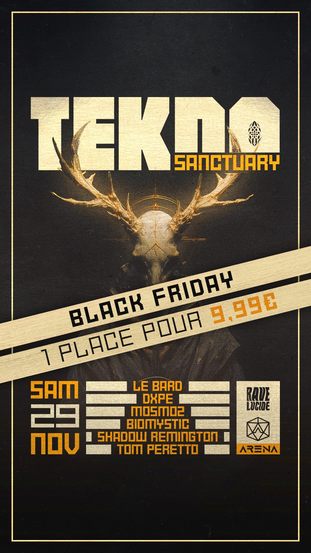 Projet TEKNO SANCTUARY#4 — design graphique par Hugo Giorgi