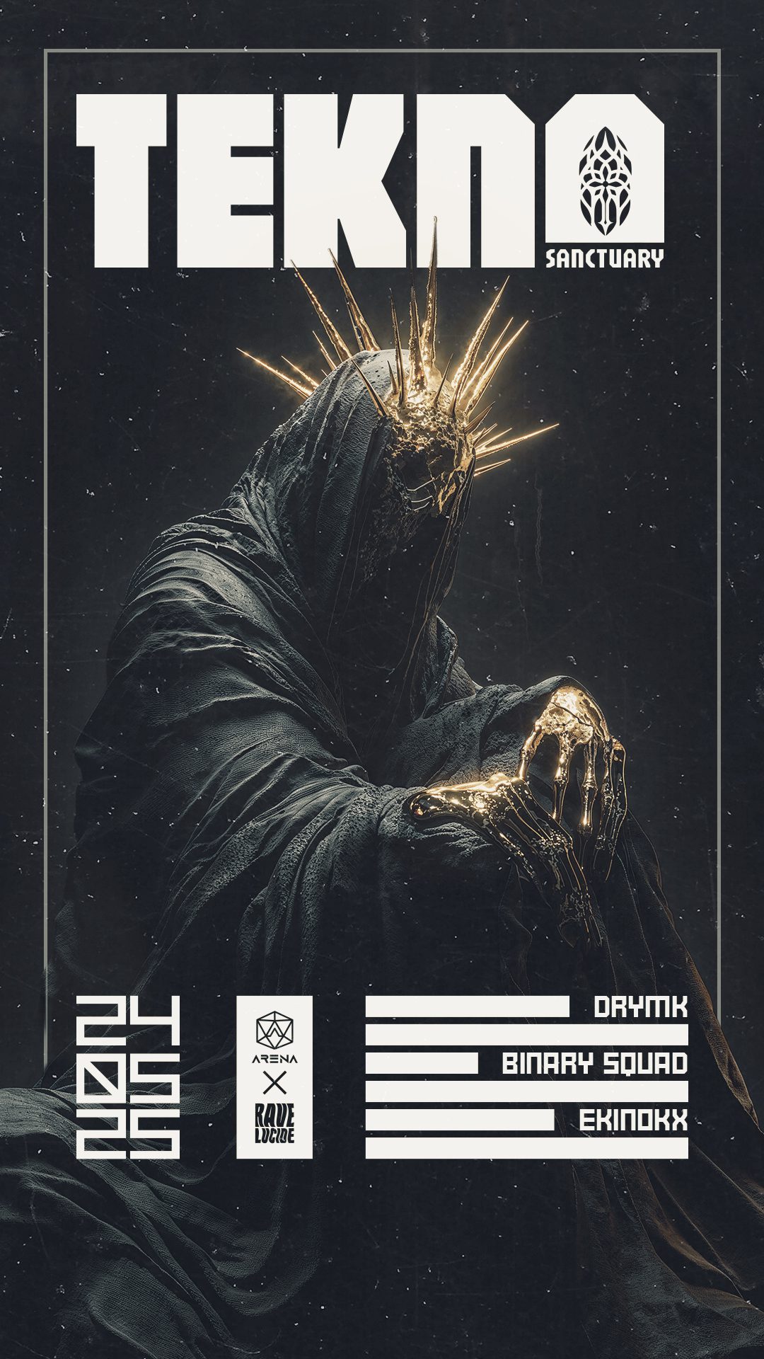 Projet TEKNO SANCTUARY#3 — design graphique par Hugo Giorgi