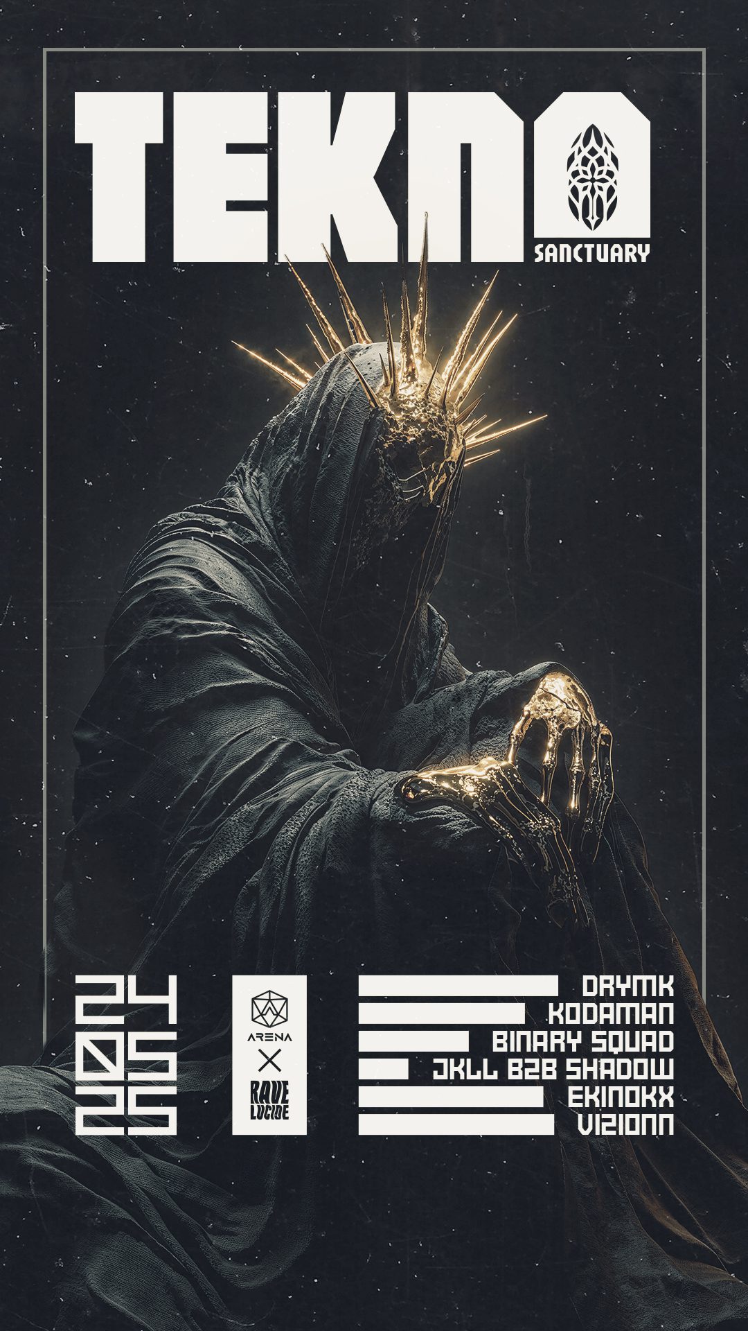 Projet TEKNO SANCTUARY#3 — design graphique par Hugo Giorgi