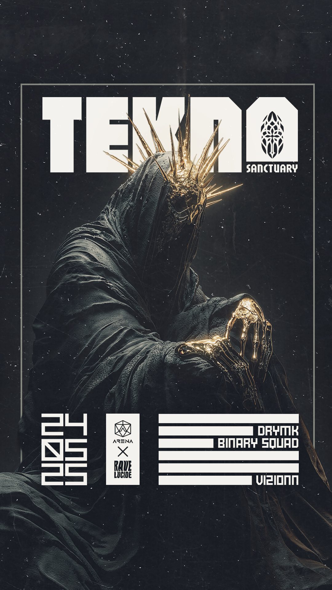 Projet TEKNO SANCTUARY#3 — design graphique par Hugo Giorgi
