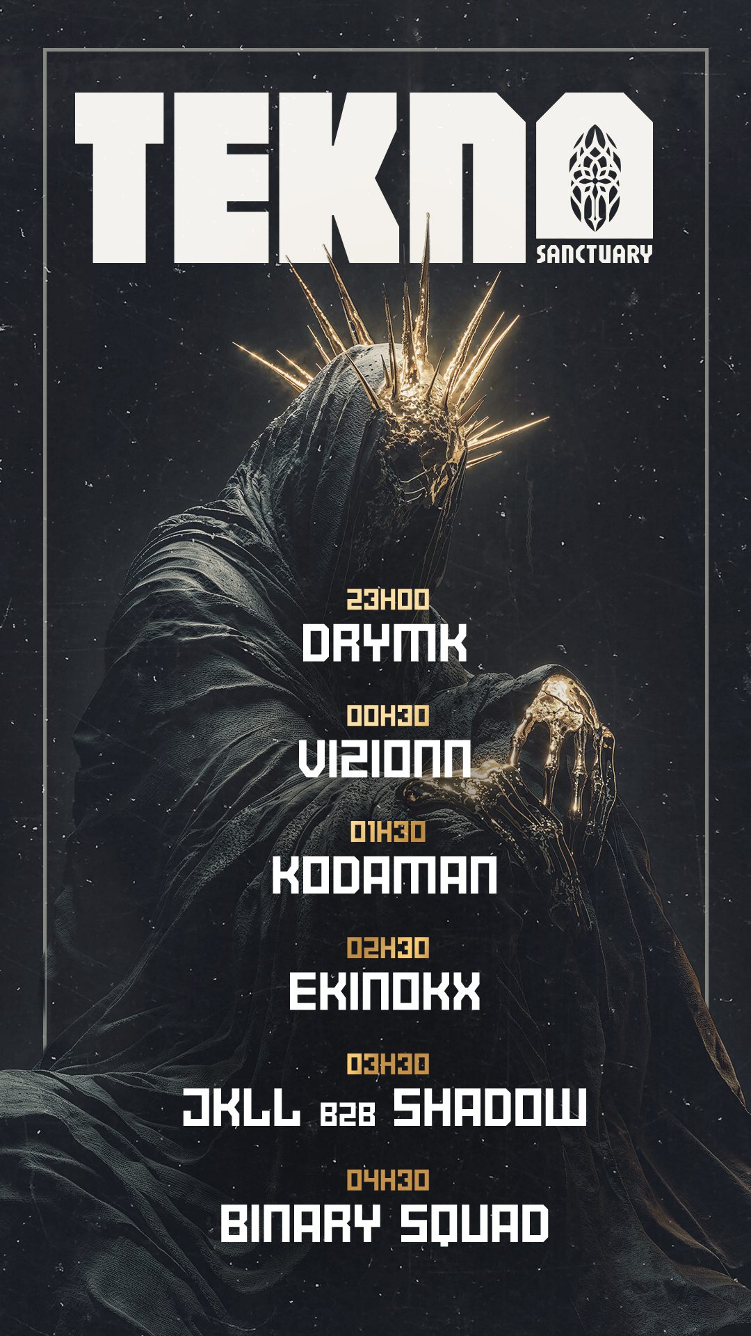 Projet TEKNO SANCTUARY#3 — design graphique par Hugo Giorgi