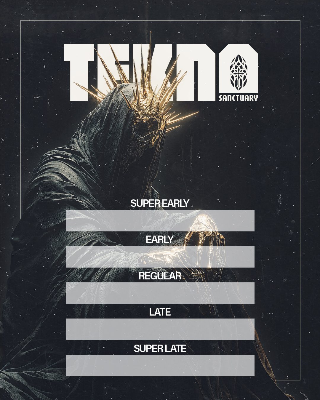 Projet TEKNO SANCTUARY#3 — design graphique par Hugo Giorgi