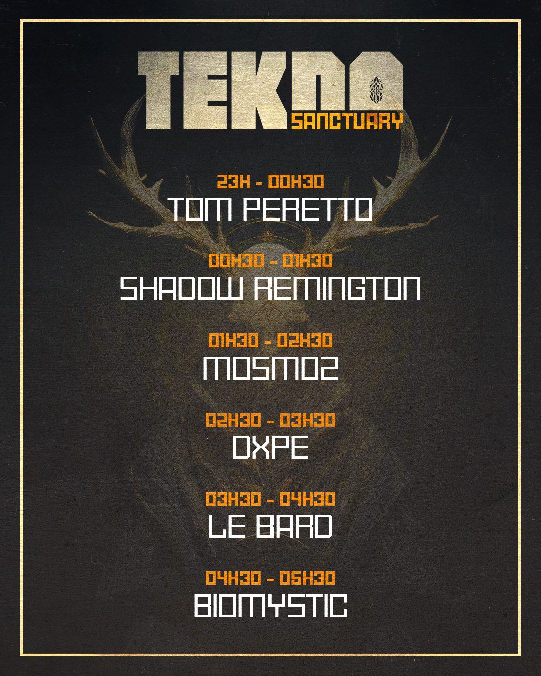 Projet TEKNO SANCTUARY#4 — design graphique par Hugo Giorgi
