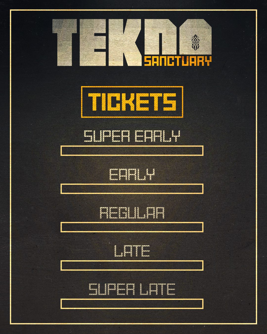 Projet TEKNO SANCTUARY#4 — design graphique par Hugo Giorgi