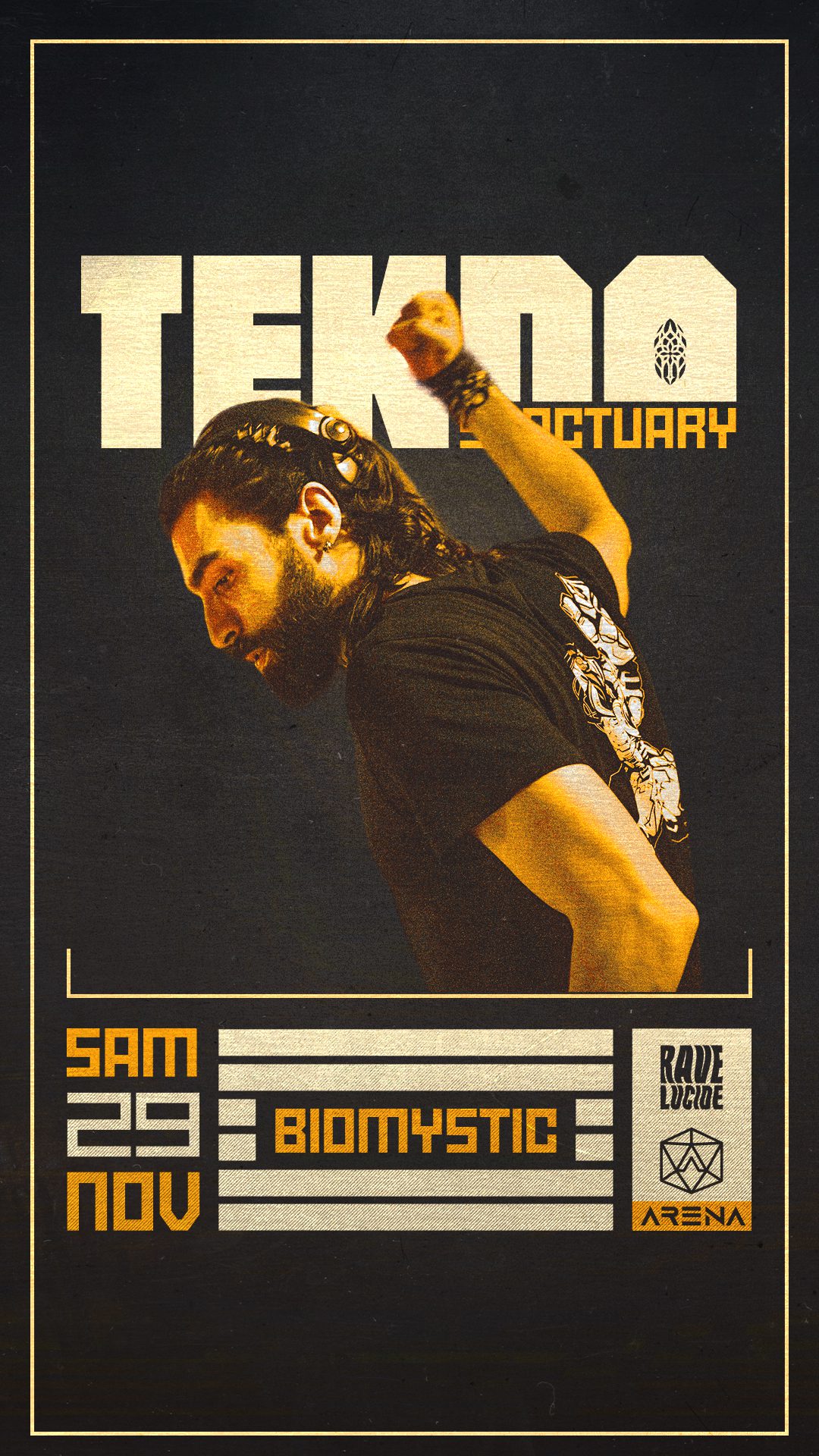 Projet TEKNO SANCTUARY#4 — design graphique par Hugo Giorgi