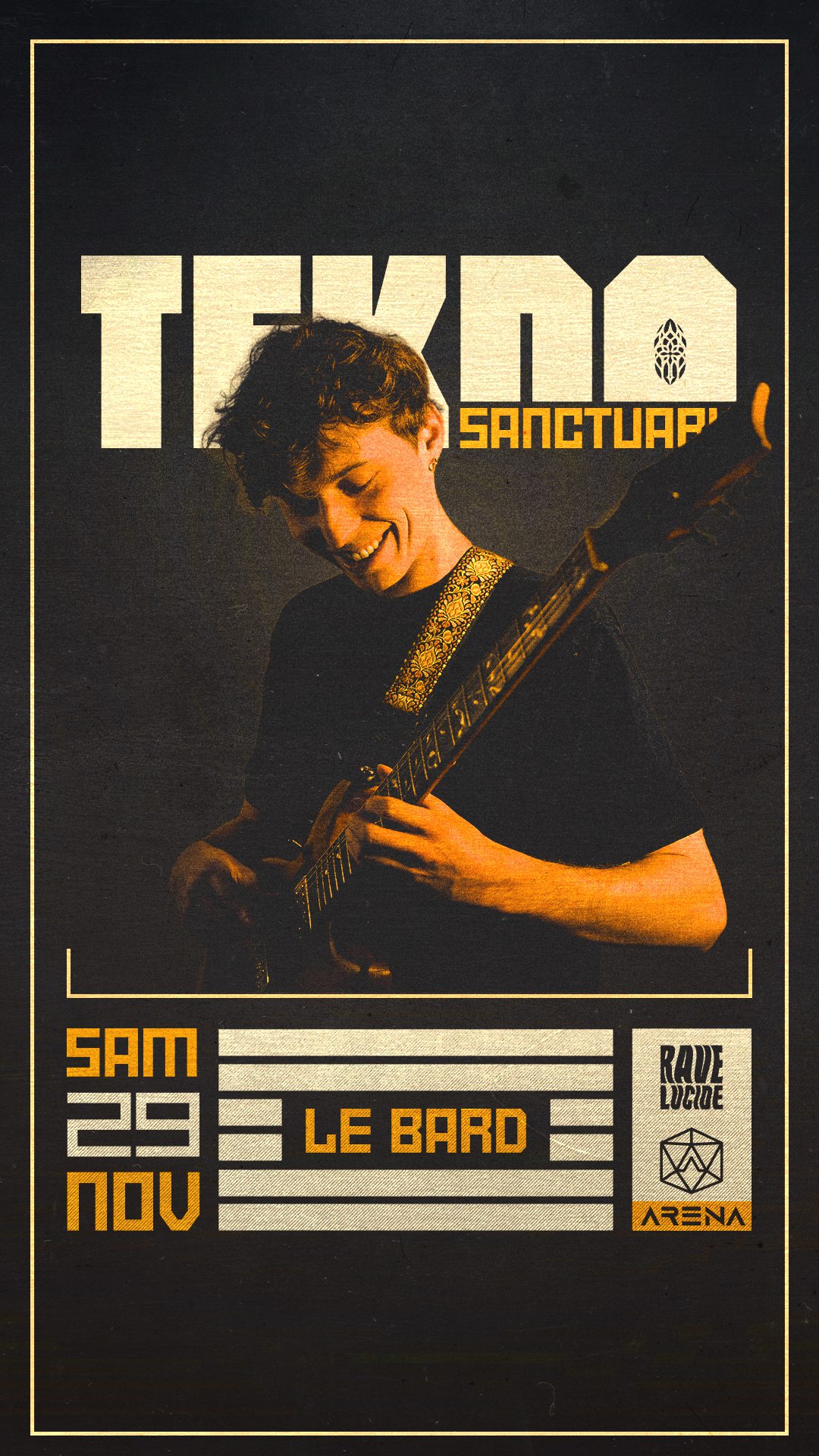 Projet TEKNO SANCTUARY#4 — design graphique par Hugo Giorgi