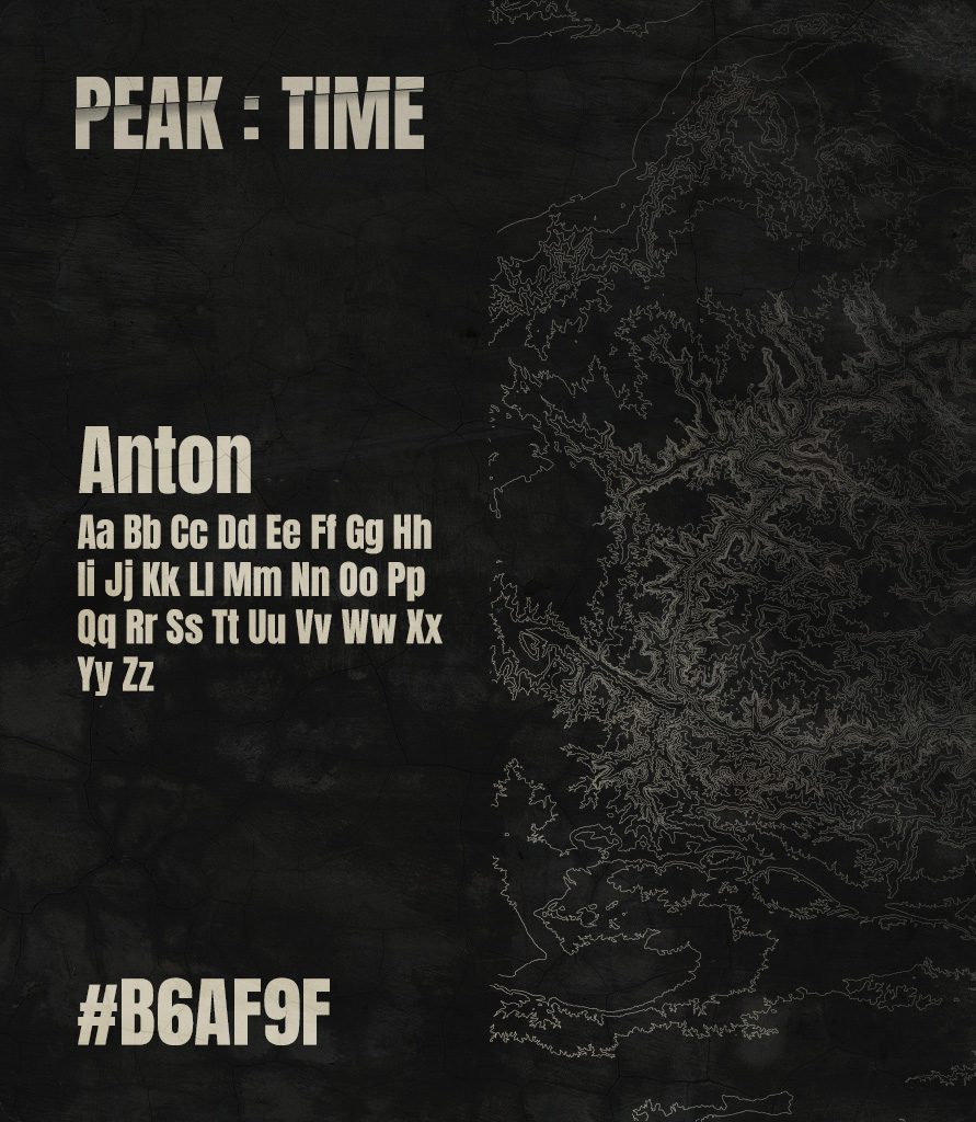 Projet PEAK : TIME — design graphique par Hugo Giorgi