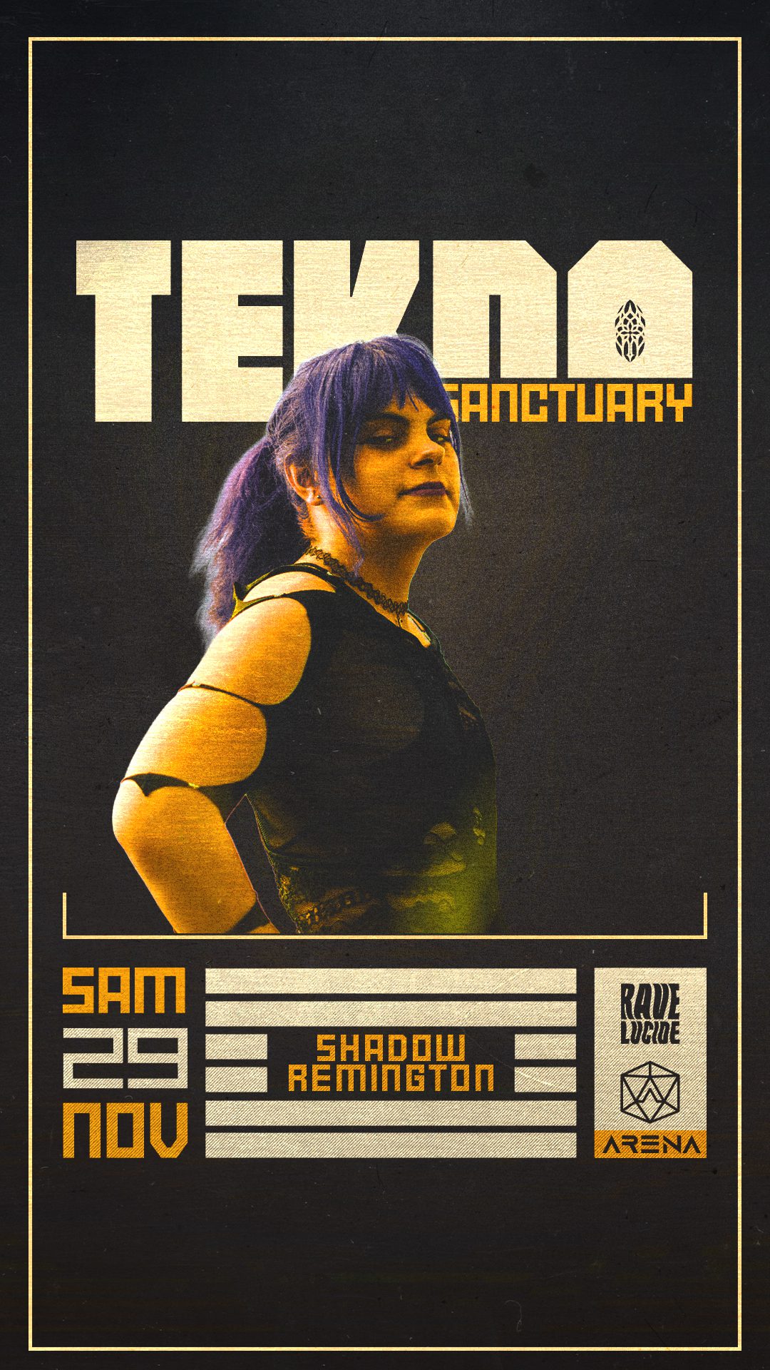 Projet TEKNO SANCTUARY#4 — design graphique par Hugo Giorgi