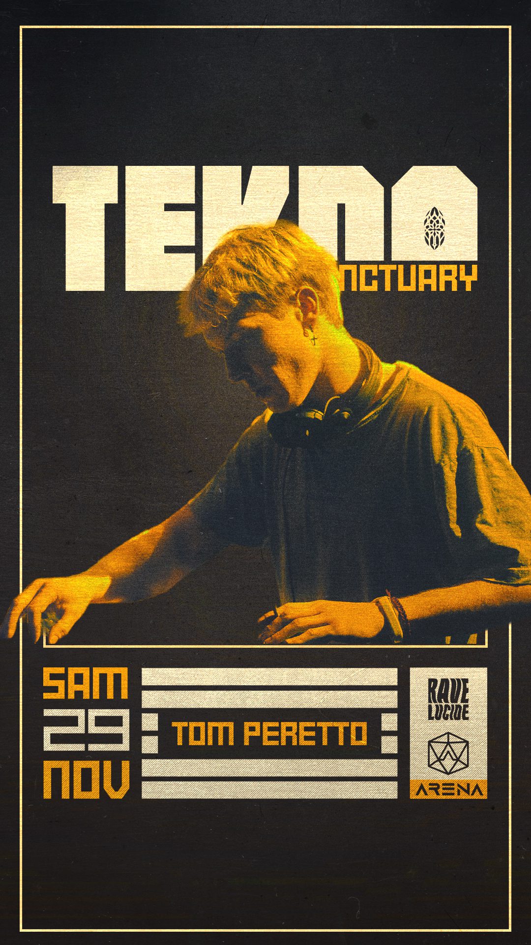 Projet TEKNO SANCTUARY#4 — design graphique par Hugo Giorgi