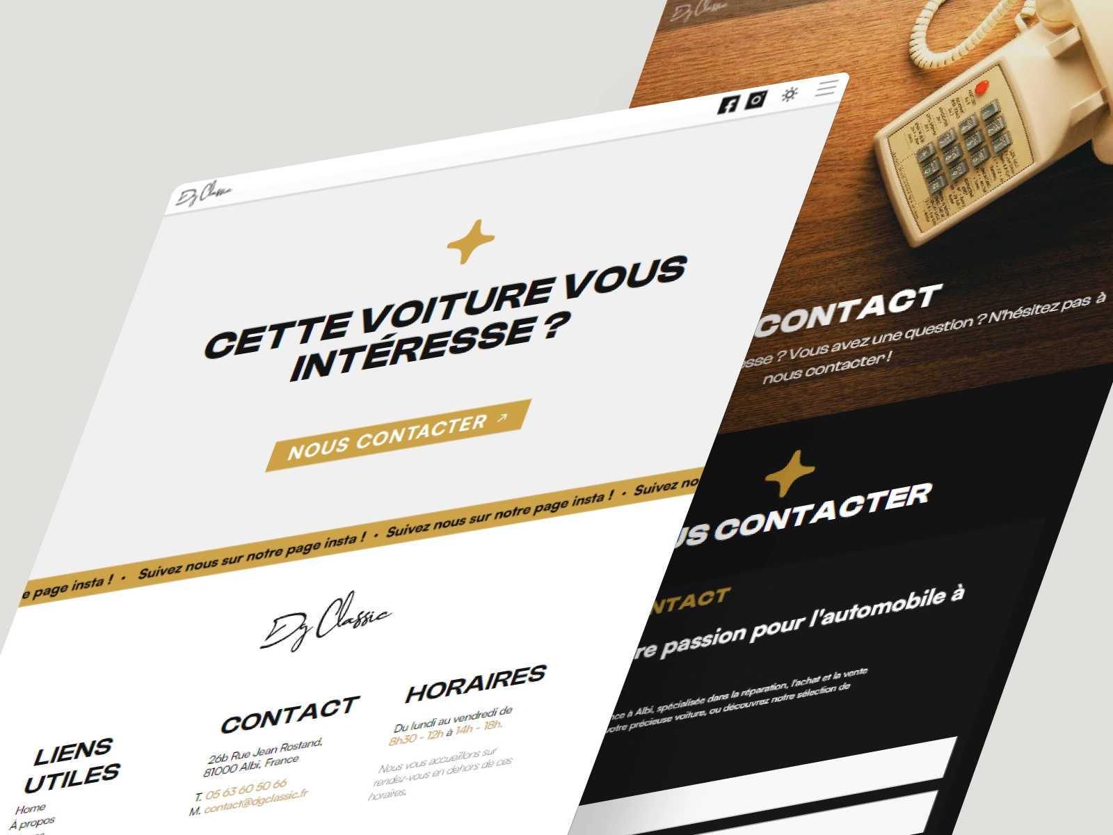 Projet DG CLASSIC — design graphique par Hugo Giorgi