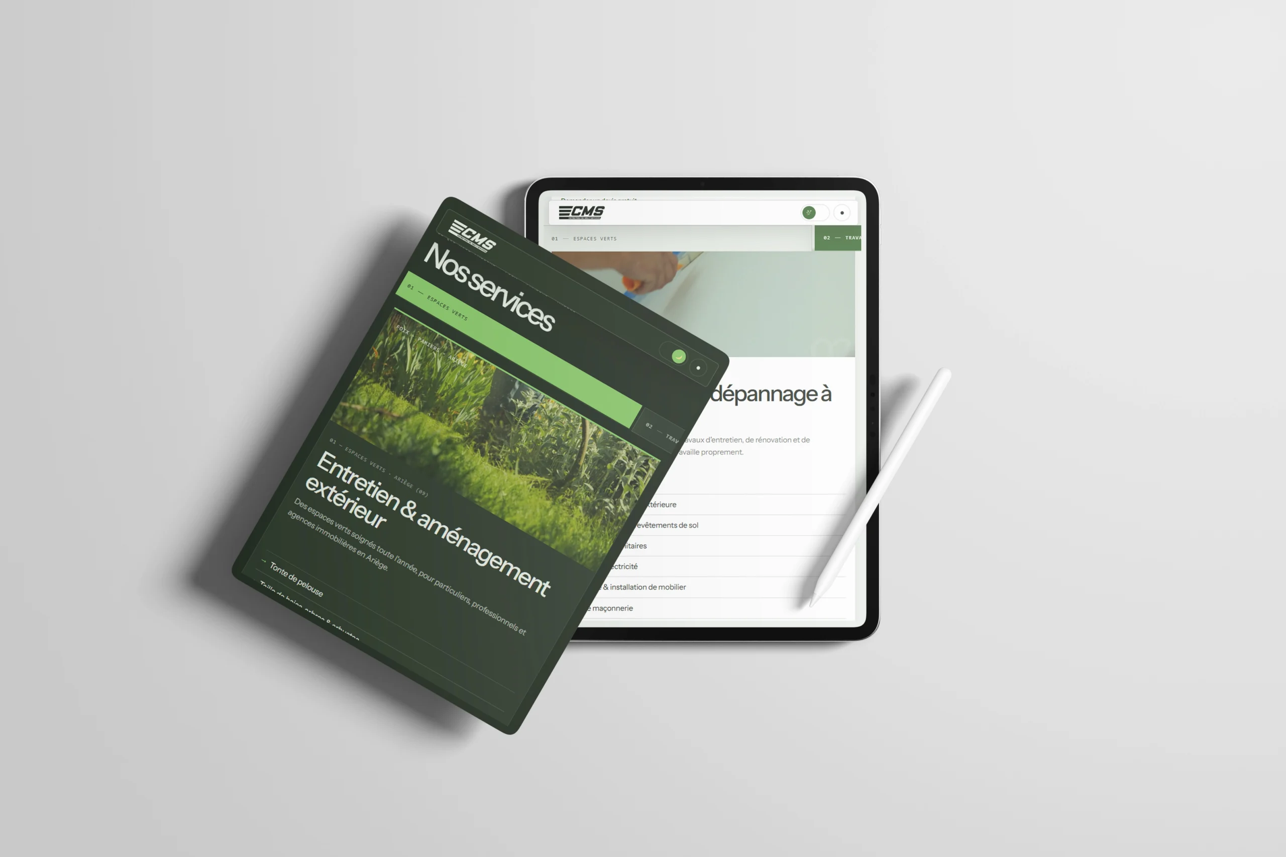 Projet CMS - MultiServices — design graphique par Hugo Giorgi