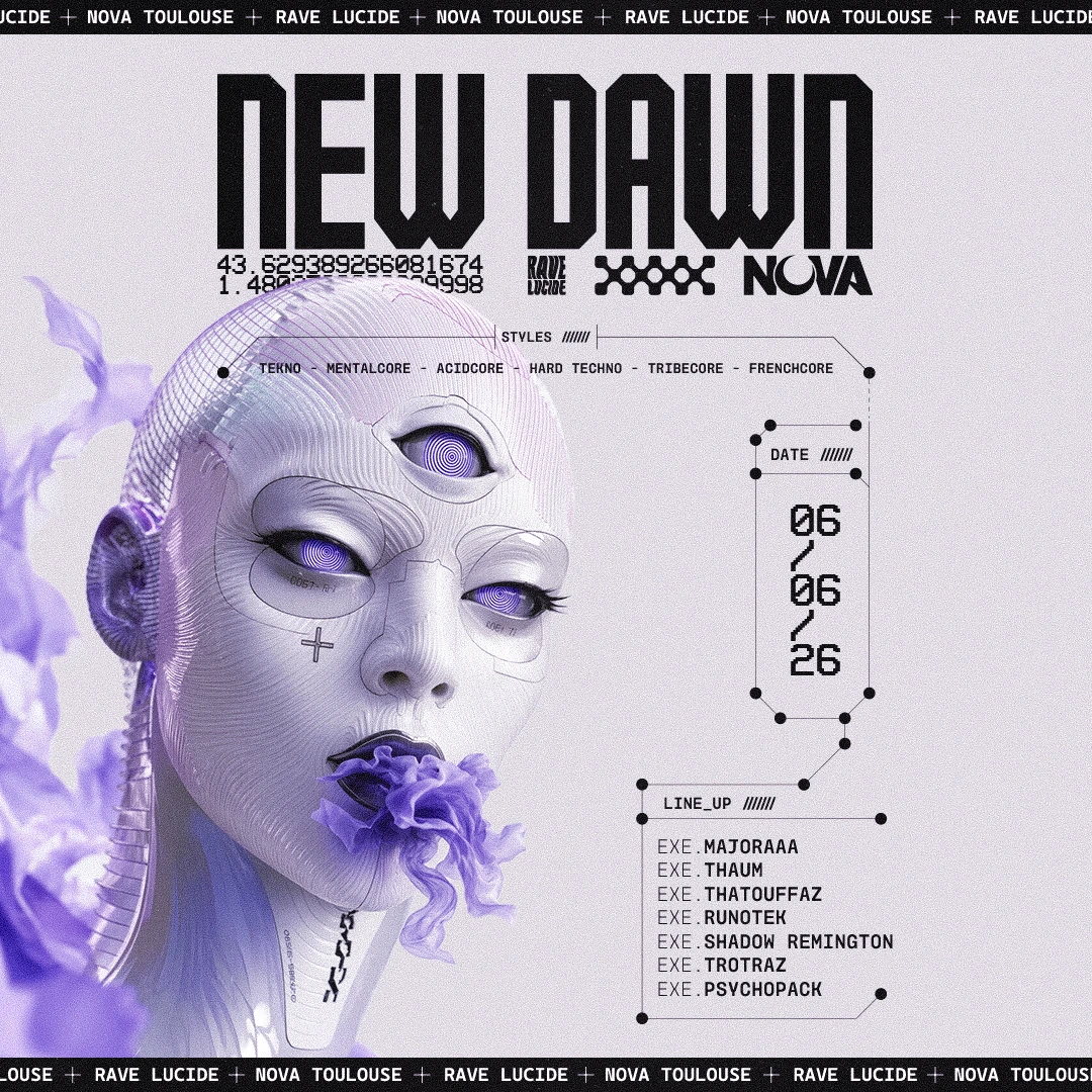 Projet New Dawn - Nova TOULOUSE — design graphique par Hugo Giorgi